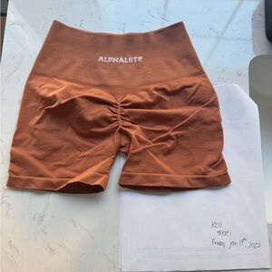 Alphalete Amplify Shorts Mandarin Orange XS